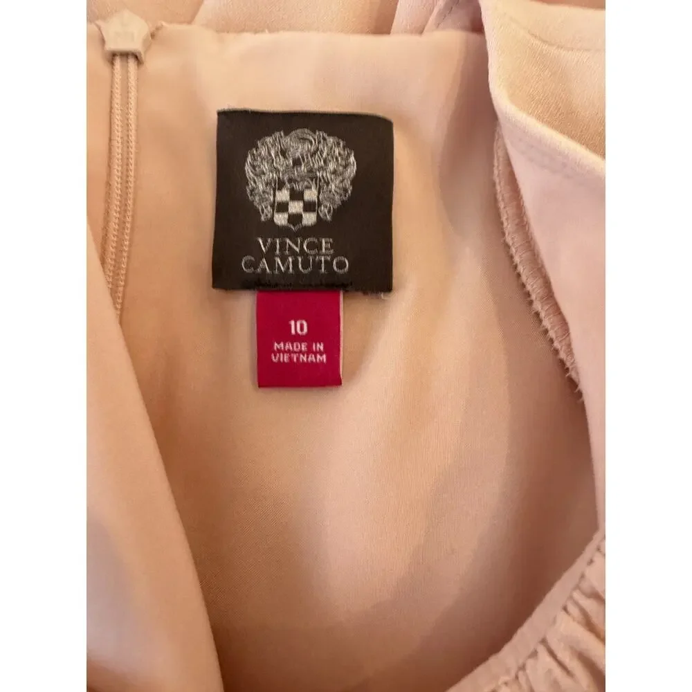 Vince Camuto Cap Sleeve Midi Dress In a Pretty Pale Blush - Size 10, NWOT